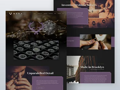 Riva Homepage antlers diamond homepage jewelry manufacturer web design