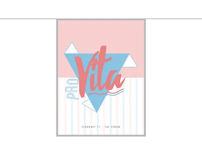 One Hour Design Challenge - Pro Vita design illustrator poster promotional typography vector