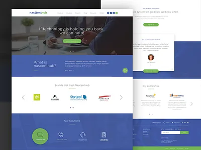 NascentHub Website communications design refresh web
