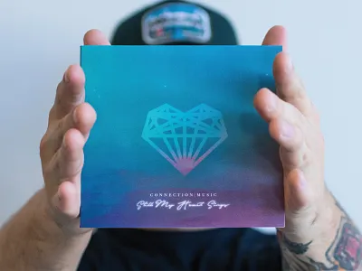 Album Art album artwork calligraphy geometric heart music ocean script sky stars type typography