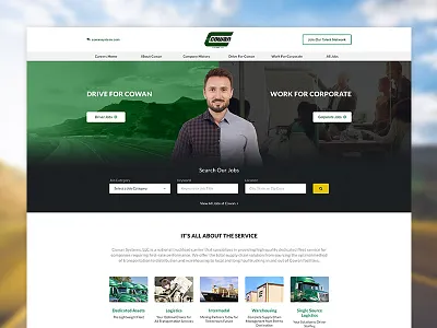 Cowan Careers - Web Design design development digital home page index interaction interactive ui user experience ux web design website