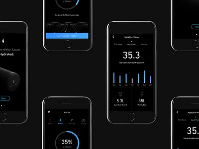 Flow Hydration bottle designer hydration smart