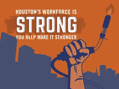 Workforce Poster design digital editorial illustration layout nonprofit poster social typography