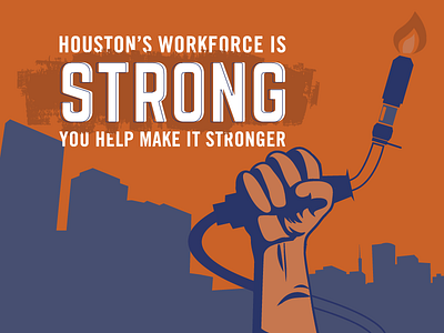 Workforce Poster design digital editorial illustration layout nonprofit poster social typography