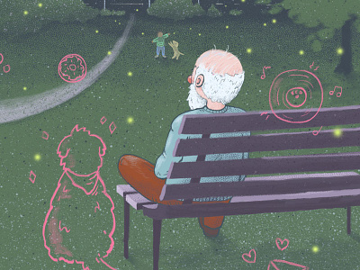 A Walk in the Park color design gallery illustration illustrations illustrator old painting park photoshop series