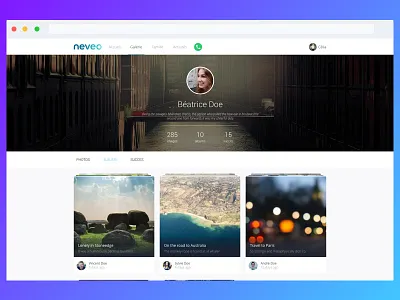 Neveo - Desktop website application belighted colorful design desktop flat share smartphone tablet ui ux website