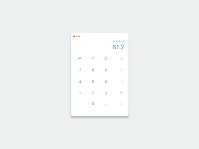 Calculator clean dailyui design flat minimal ui web