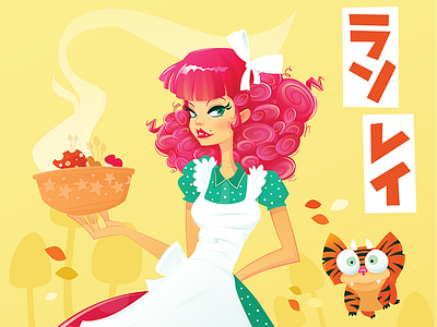 ランちゃん anime japan manga mushroom nabe pink ran urusei yatsura yellow
