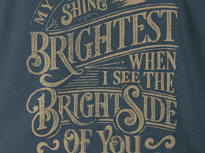 Ryan Montbleau / Bright Side / Hand Lettered T-Shirt americana apparel hand drawn hand lettered lettering merch music t shirt vintage