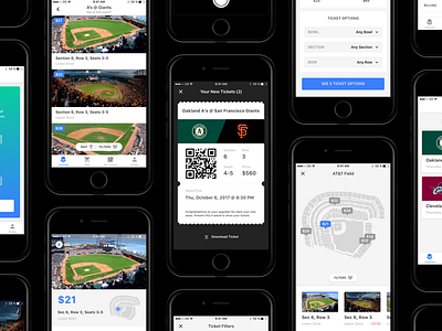 Tickets app design event ios iphone iphone 7 mobile sport sports ticket ui ux