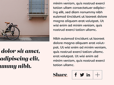 Daily UI 010 Social Share 010 blog daily ui layout share social share ui