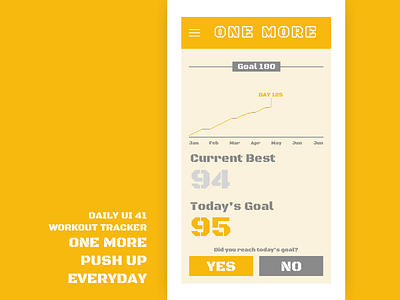 Daily UI 41 Workout Tracker app daily ui feedback push ups ui