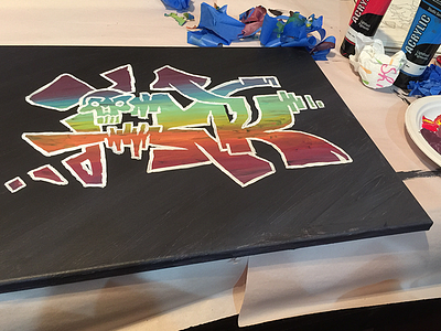 INK acrylic graffiti