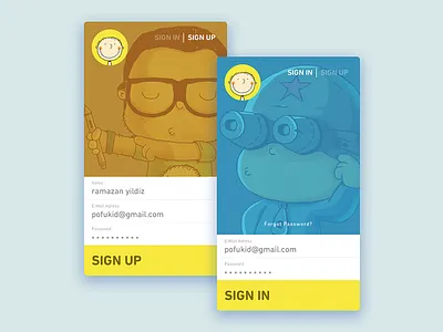 DailyUI Challenge #001 001 cute dailyui illustration login mobile register sketchapp ui