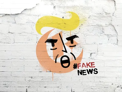 Trump vs The New York Times alternative facts fake news graffiti new york times nyt spray paint trump