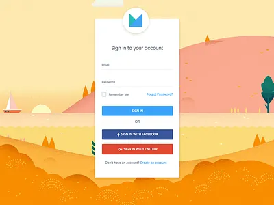 Material Design Login V1 colors login materialdesign signin theme ui
