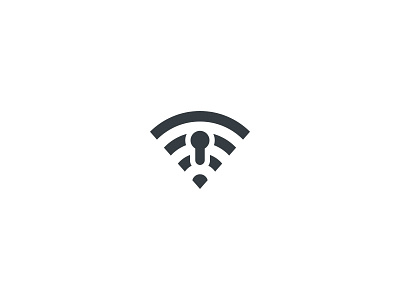 WIFI Lock Icon icon illustrator keyhole lock triangle vector wifi
