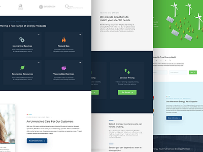 Marathon Energy Website Revamp icons illustrations landing marketing page site website