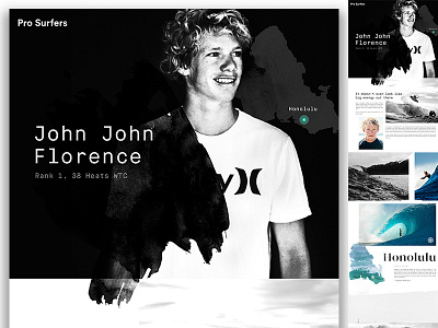 Pro'Surfers Landing art direction design graphic design landing surf web