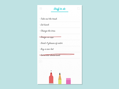 Daily UI 42 Todo List app coder needed do it marker pencil stuff
