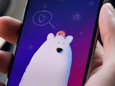 I love pets bear forfun illustration procreatepocket snow