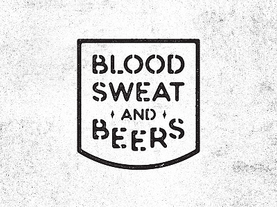 Blood Sweat & Beers lockup logo texture typography