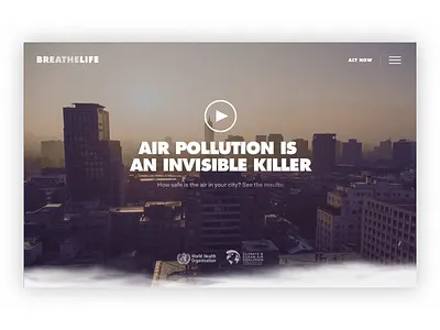 Frontpage above-the-fold intro animation above the fold animation breathelife front page frontpage intro