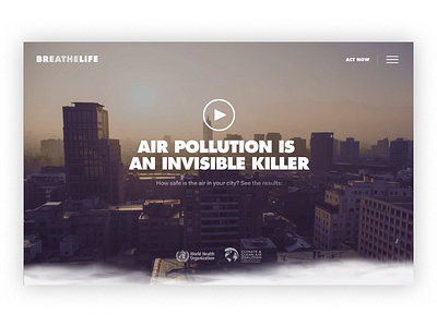 Frontpage above-the-fold intro animation above the fold animation breathelife front page frontpage intro