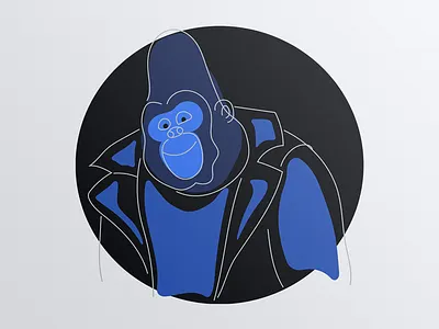 Stick Figure - Cool Chimpanzee animal chimpanzee cloth cool