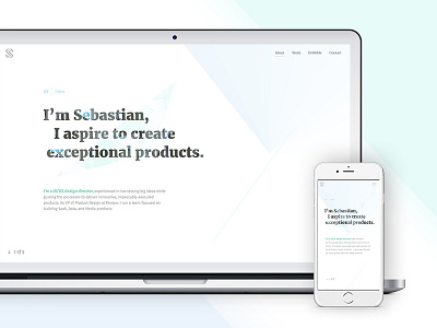 2017 Portfolio Home Page geometric graphics landing page lines pastel portfolio typography