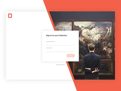 Art Platform - Login art clean design gallery graphik interface metalab modern platform product ui
