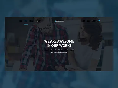 Markhor Creative Agency agency business creative hero hero header multi purpose psd template theme