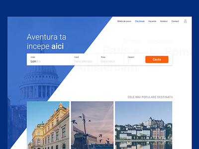 Experimental travel planning layout search bar travel