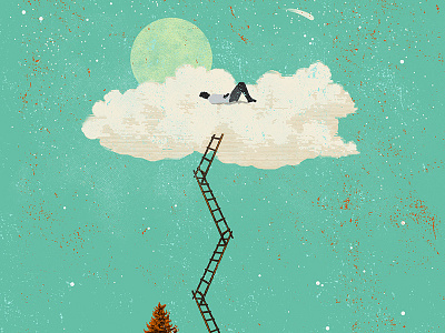 Dreaming animals cloud comet contemplation deer dreaming dreams forest hills moon mountain nature