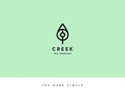 Creek Tea Logo brand creek icon kettle logo mark simple tea