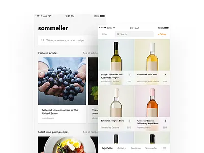 uber of the wine world app clean ios minimal sommelier uber ui ux warm wine