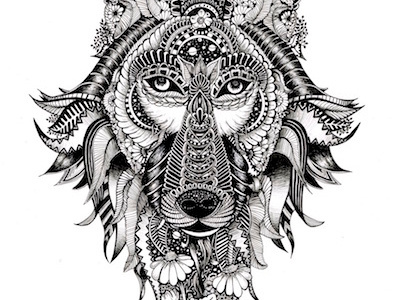 WOLF animal art design details art draw graphic design hand drawing hand made illustration