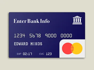 Daily UI 002 - Credit Card checkout card checkout dailyui