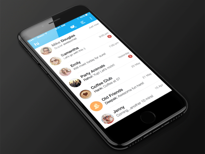 Introducing Hike Broadcast Feature animation broadcast feature ftue hike interaction introduction messenger principle sketch uiux visual