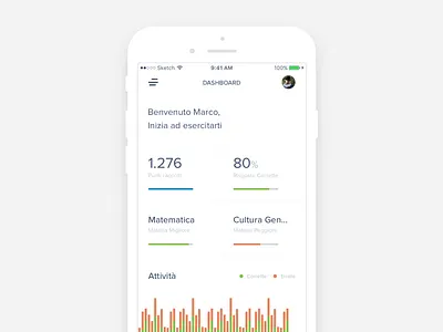 Squezy / Dashboard application dashboard data education graph ios app italy mobile navigation screens sidebar stats