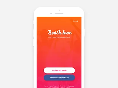 Beach Love / Auth app auth beach cta dating ios login love signup tinder walkthrough