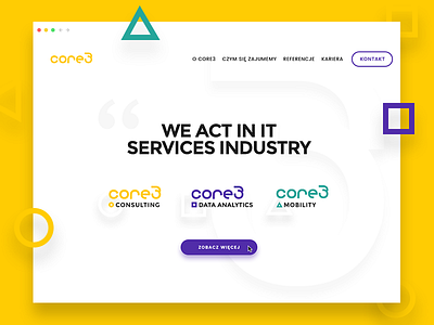 core3 - corporate one page flat material one page shadow shape