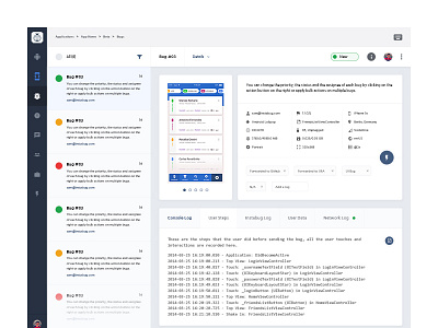 Bugs Reporting Web Application admin application dashboard instabug layout reports ui ux web webapp