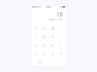 Daily UI #004 — Calculator 004 calculator daily ui minimal