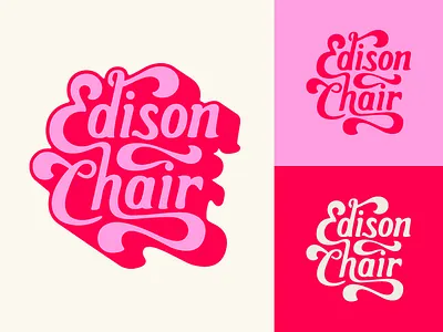 logo 70s band groovy hand letter lock up logo retro type