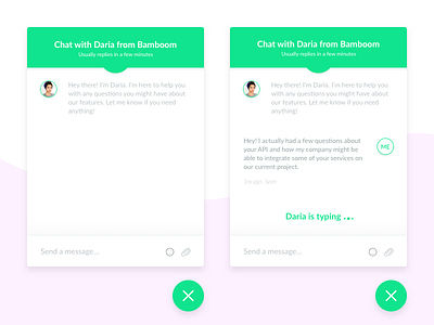 Bamboom Support Chat chat service support ui