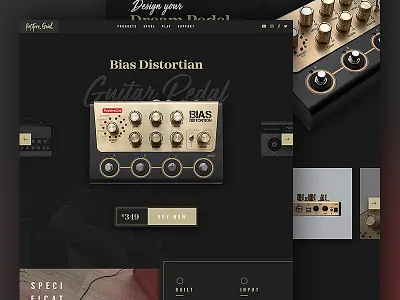 Positive Grid Product Page audio branding clean daily ui music script typography ui ux web web design website
