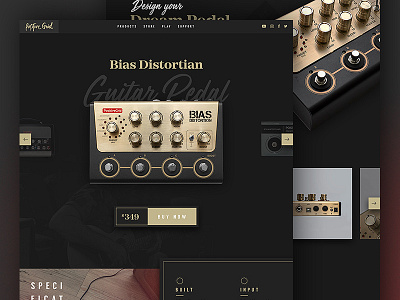 Positive Grid Product Page audio branding clean daily ui music script typography ui ux web web design website