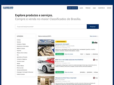 Minimalist redesign [Classifieds Web App] classifieds clean ecommerce minimalist modern newspaper redesign sale simple ui ux web
