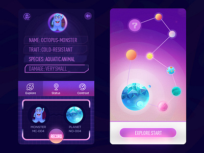 Exploring space-05 app illustrations space